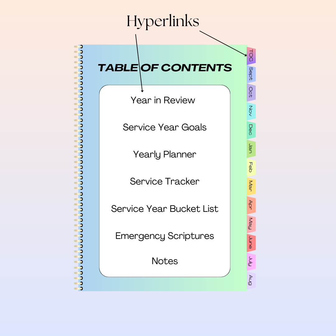 Digital 2024/25 Service Year Planner