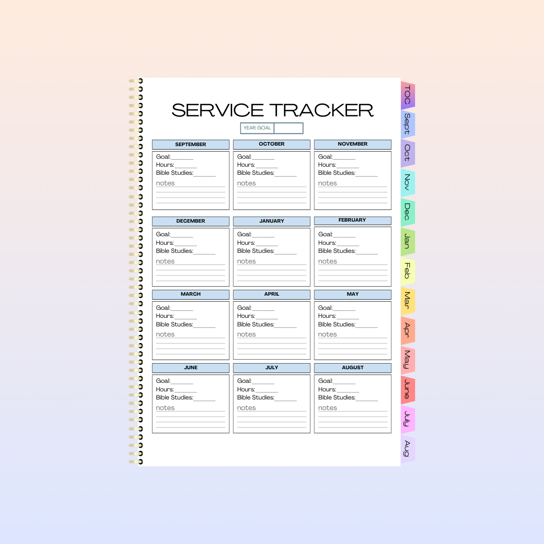 Digital 2024/25 Service Year Planner