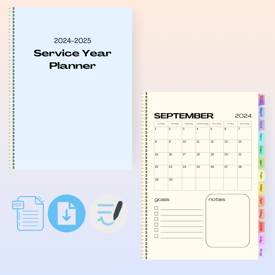 Digital 2024/25 Service Year Planner